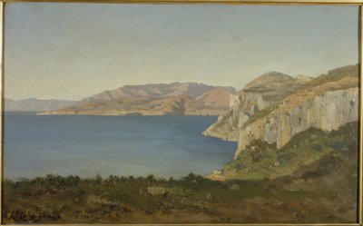 Costa Azzurra, baia sul Mediterraneo da Henri Joseph Harpignies