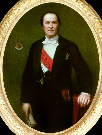 Ritratto del Barone Eugene-Georges Haussmann, Prefetto di Parigi (1809-1891) dettaglio da Henri Lehmann