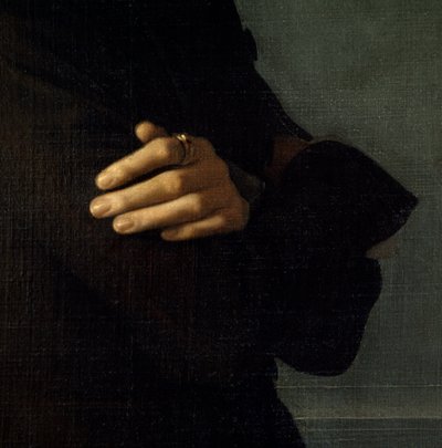 Ritratto di Franz Liszt (dettaglio delle mani) da Henri Lehmann