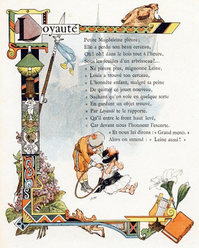 Illustrazione per "Alfabeto dei buoni esempi", c.1890 da Henri (1858 1924) Gray