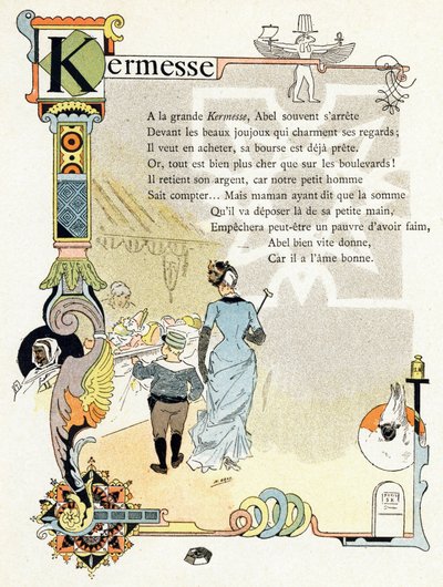 Illustrazione per "Alfabeto dei buoni esempi", c.1890 da Henri (1858 1924) Gray