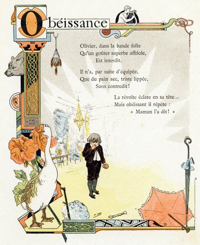 Illustrazione per "Alfabeto di buoni esempi", c.1890 (incisione) da Henri (1858 1924) Gray