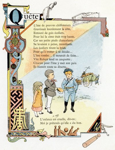 Illustrazione per "Alfabeto di buoni esempi", c.1890 (incisione) da Henri (1858 1924) Gray