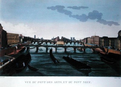Il Pont des Arts e il Pont Neuf, c.1815-20 da Henri (after) Courvoisier Voisin