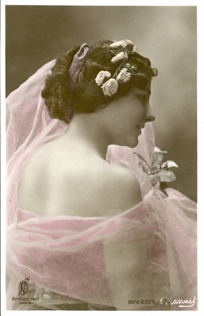 Donna con sciarpa rosa da Henri (after) Manuel