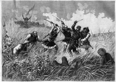 Conquista del Tonchino (attuale Vietnam) - Morte del Comandante Henri Rivière (1827-1883), 19 maggio da Henri (after) Meyer