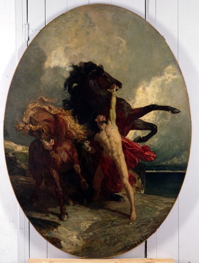 Automedonte con i cavalli di Achille da Henri Alexandre Georges Regnault