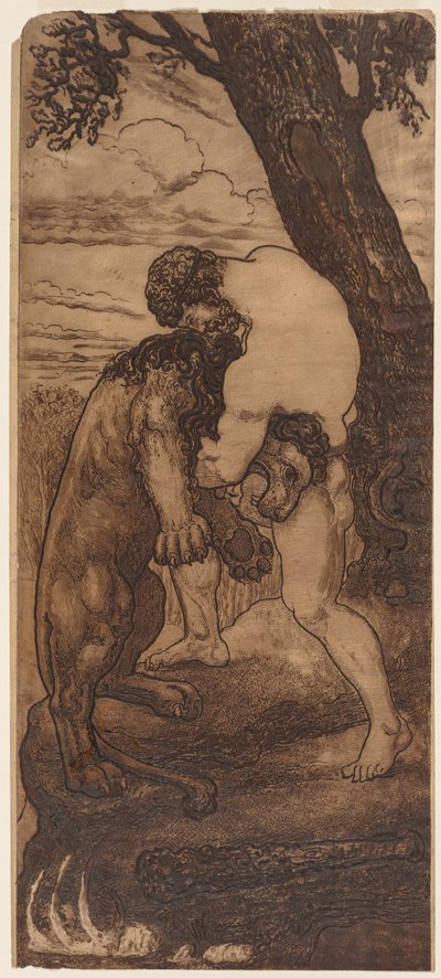 Ercole e il Leone Nemeo da Henri Arthur Lefort des Ylouses