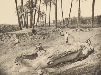 Statua di Sesostris sdraiato (Saqqara) da Henri Béchard