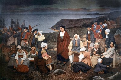 Dispersione degli Acadiani nel 1755, c.1900 (dipinto) da Henri Beau