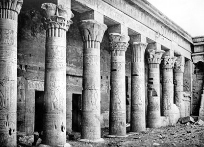 Colonne orientali, Tempio di Iside, Philae, Nubia, Egitto, 1887 da Georges Henri Bechard