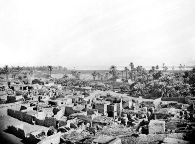 Villaggio a Karnak, Nubia, Egitto, 1887 da Georges Henri Bechard