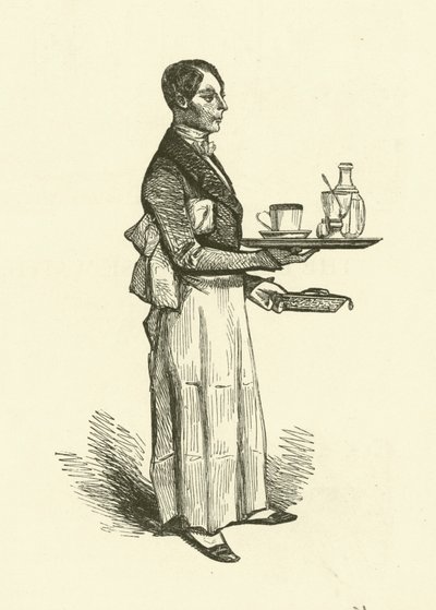 Il cameriere della caffetteria da Henri Bonaventure (after) Monnier