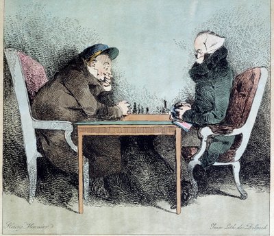 Giocatori di scacchi da Henri Bonaventure Monnier