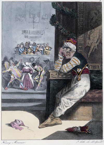 Il Carnevale: "Everyone takes his pleasure where he finds him" - in "Les pastemps" di Henri Monnier, ed. Delpech, Parigi da Henri Bonaventure Monnier