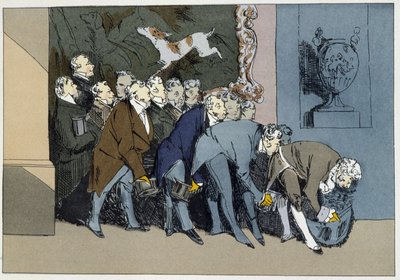 Il Sig. M. Direttore, Capo, Impiegati, Supernumerari, ecc., ecc., ecc., vanno a complimentarsi con una nuova Eccellenza - in "Administrative morals" di Henri Monnier da Henri Bonaventure Monnier