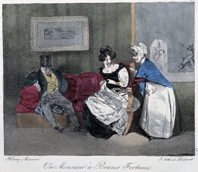 Un signore fortunato - in "Esquisses parisiennes" di Henri Monnier, ed. Delpech, Parigi da Henri Bonaventure Monnier