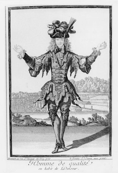 Uomo di qualità, vestito da ballerino da Henri Bonnart