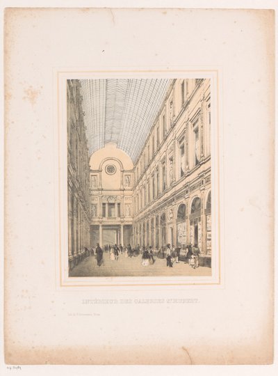 Interno delle Gallerie Reali di San Uberto a Bruxelles da Henri Borremans (attributed to)