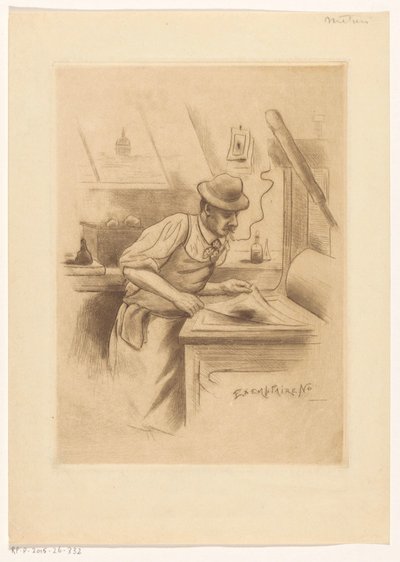 Stampatore nel suo atelier da Henri Boutet (possibly)
