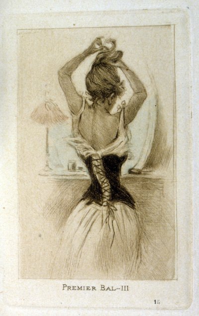 Una donna che si prepara per un ballo da Henri Boutet