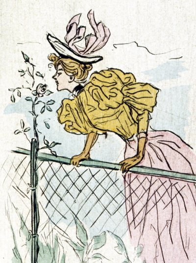 Donna che annusa rose da Henri Boutet