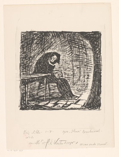 Vecchia povera da Henri Braakensiek (signed by artist)