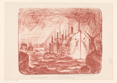 Porto di Anversa da Henri Braakensiek (signed by artist)