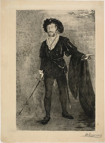 Faure nel ruolo di Amleto da Henri Charles Guérard