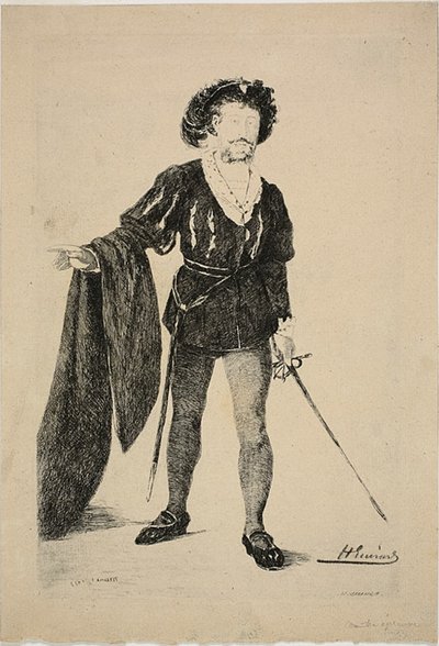 Faure nel ruolo di Amleto da Henri Charles Guérard
