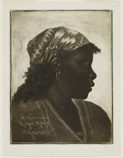 Testa di negra, c.1888 da Henri Charles Guérard