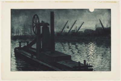 La draga di Dieppe, c.1885 da Henri Charles Guérard