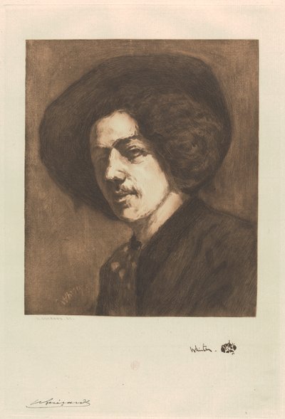 Ritratto di Whistler da Henri Charles Guérard