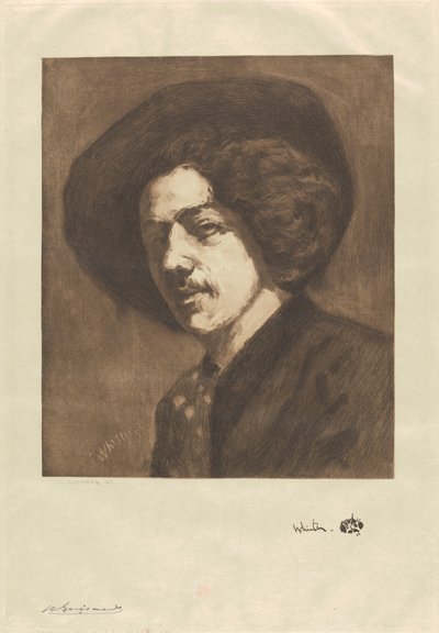 Ritratto di Whistler da Henri Charles Guérard