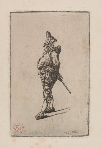 Punchinello, dopo Meissonier da Henri Charles Guérard