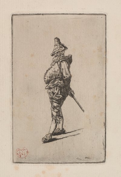 Punchinello, dopo Meissonier da Henri Charles Guérard