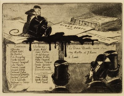 Scimmia che rovescia un calamaio da Henri Charles Guérard