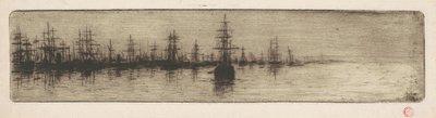 Grandi navi in un porto da Henri Charles Guérard