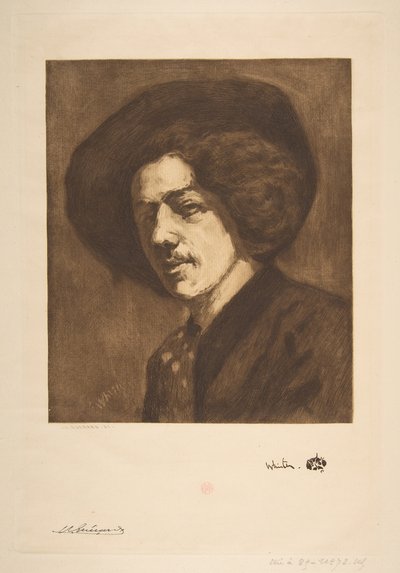 Ritratto di Whistler di se stesso, 1888 da Henri Charles Guérard