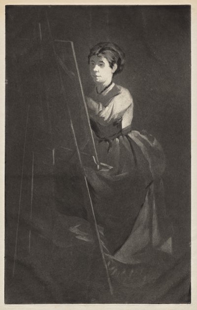 Giovane donna al cavalletto da Henri Charles Guérard