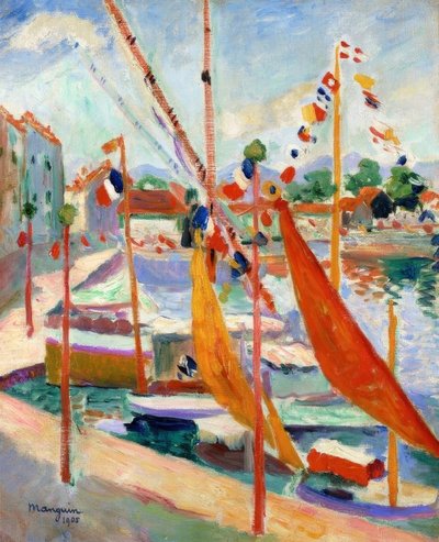Il 14 luglio a St. Tropez da Henri Charles Manguin
