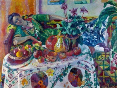 Jeanne distesa su un divano, o La piccola odalisca da Henri Charles Manguin