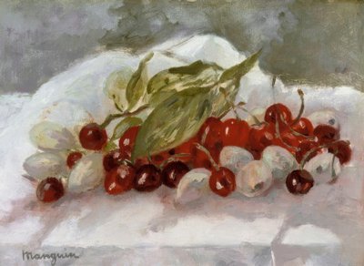 Natura morta: Ciliegie e ananas da Henri Charles Manguin