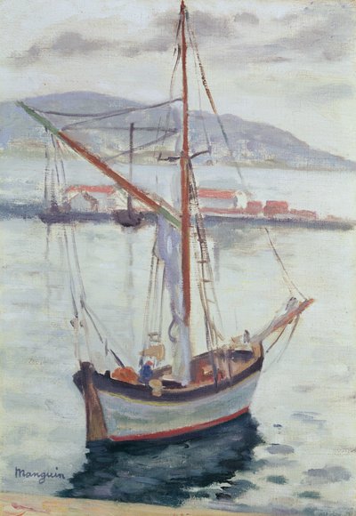 Yacht a Saint Tropez da Henri Charles Manguin