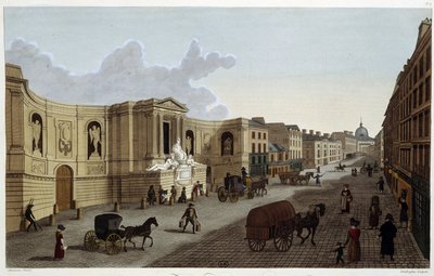 Fontana della rue de Grenelle, circa 1820 in "Vues de Paris" di Courvoisier 1827 da Henri Courvoisier Voisin