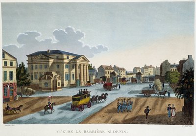 La barriera Saint-Denis, circa 1827 - in “Vues de Paris” da Henri Courvoisier Voisin