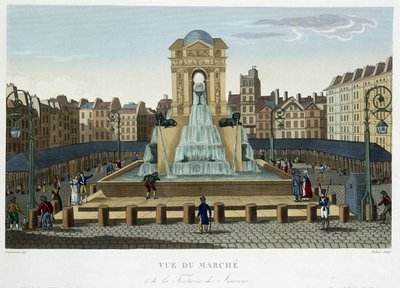 La fontaine des Innocents, circa 1820 - in Vues de Paris di Courvoisier 1827 da Henri Courvoisier Voisin