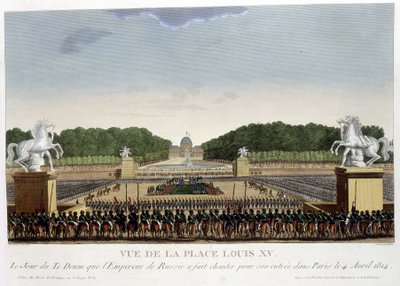 Place Louis XV (della Concorde), circa 1820 - in “Vues de Paris” da Henri Courvoisier Voisin