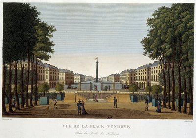 Place Vendôme, veduta di un giardino - Parigi di Courvoisier da Henri Courvoisier Voisin