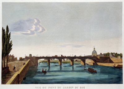 Vista del Ponte del Giardino del Re (Ponte di Austerlitz) - Parigi da Henri Courvoisier Voisin